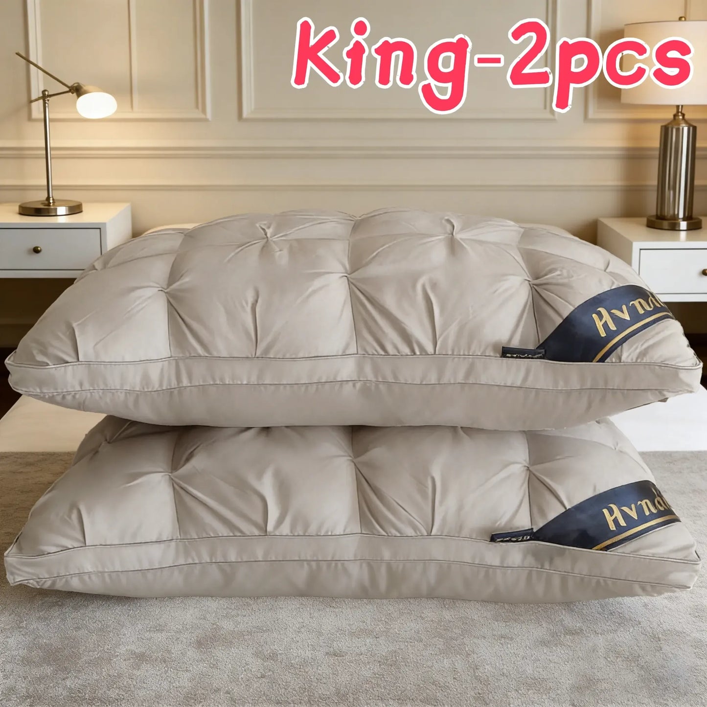 Hotel Collection Deep Sleep Pillows | 2/4 Pack, Neck Support, Non-Collapse & Hypoallergenic for All Sleepers