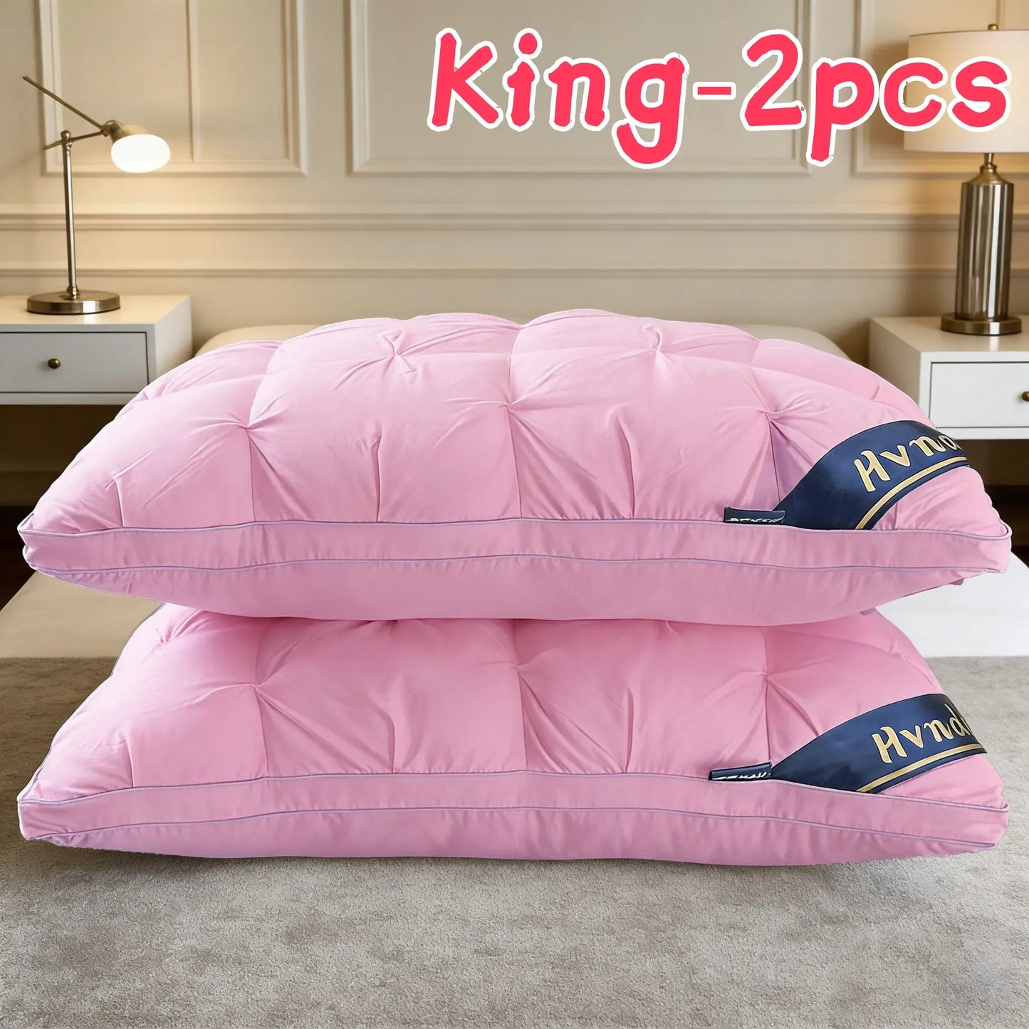 Hotel Collection Deep Sleep Pillows | 2/4 Pack, Neck Support, Non-Collapse & Hypoallergenic for All Sleepers