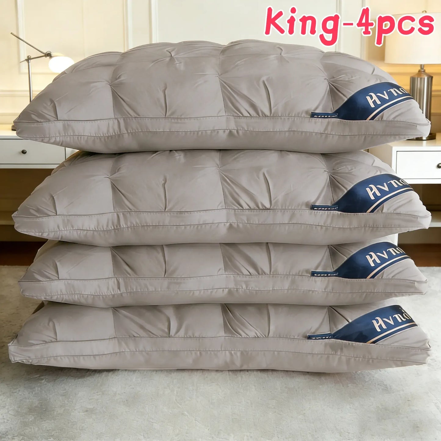 Hotel Collection Deep Sleep Pillows | 2/4 Pack, Neck Support, Non-Collapse & Hypoallergenic for All Sleepers